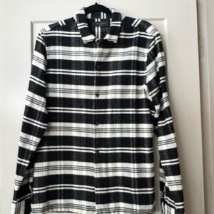 All Saints like new, Black and White Plaid Button-Up